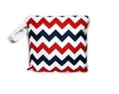 Red white blue chevron wet bag swim suit pool beach bathing summer bag waterproof small cloth diaper baby summer patriotic