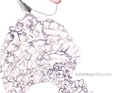 Watercolor Fashion Illustration Couture Details Painting Fine Art Print