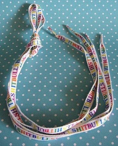 Vintage 1980s Shoe Laces "BULLSHIT" - RAINBOW  Letters - Fun SNEAKERS Novelty - Old Store Stock (One Pair)