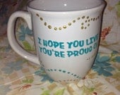 F Scott Fitzgerald Quote Inspiration Hand-painted Coffee or Tea Mug