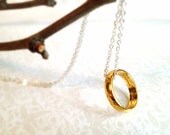 Lord of the Rings Replica Gold Tone Ring. Elvish Script. My Precious. Golem. Tolkien. Hobbit. Fantasy. Morder. Prop Jewelry. Silver Chain.