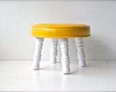 Bright Yellow Footstool