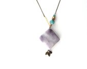 large purple stone necklace // Bohemian Fox Collection