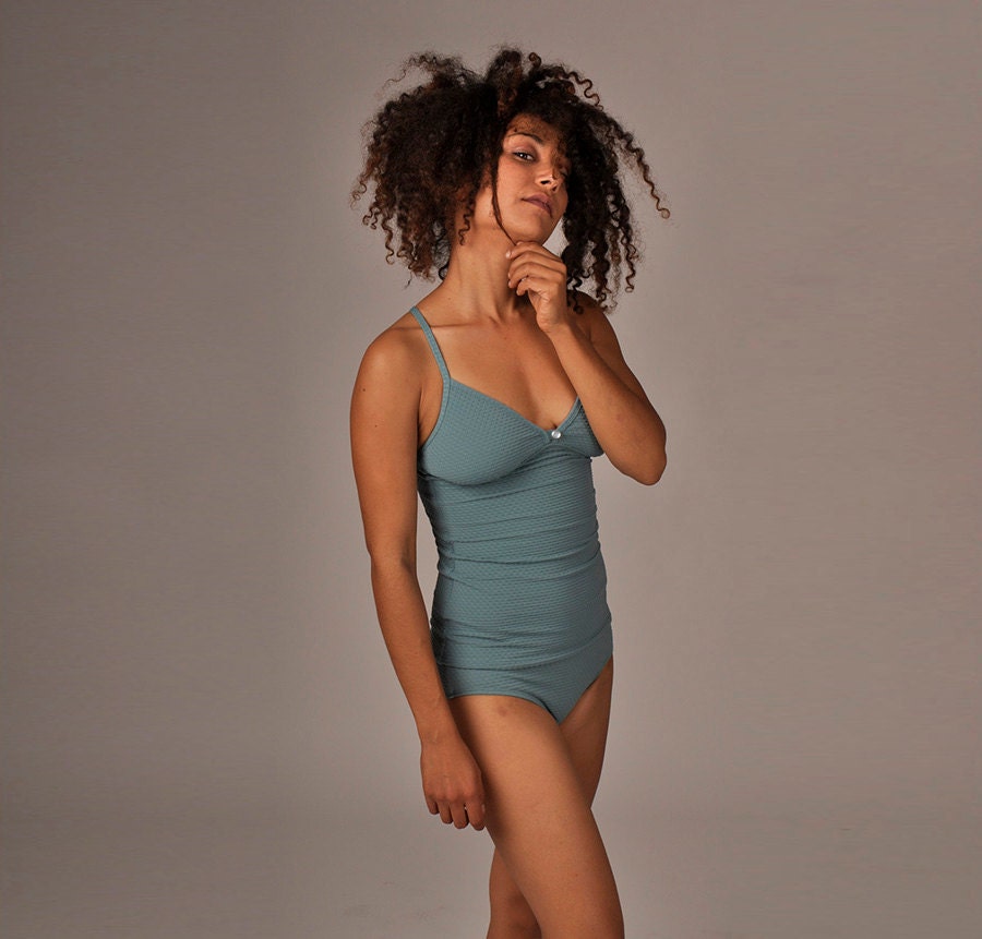 Tankini swimsuit - Blue jeans Triangle Tankini set