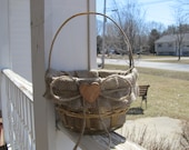 Personalized Rustic Burlap Flower Girl Basket For Your Wedding Day