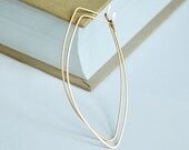 Gold Leaf Hoop Earrings - Petal Hoops - Elegant Jewelry - Modern and Lightweight Earrings