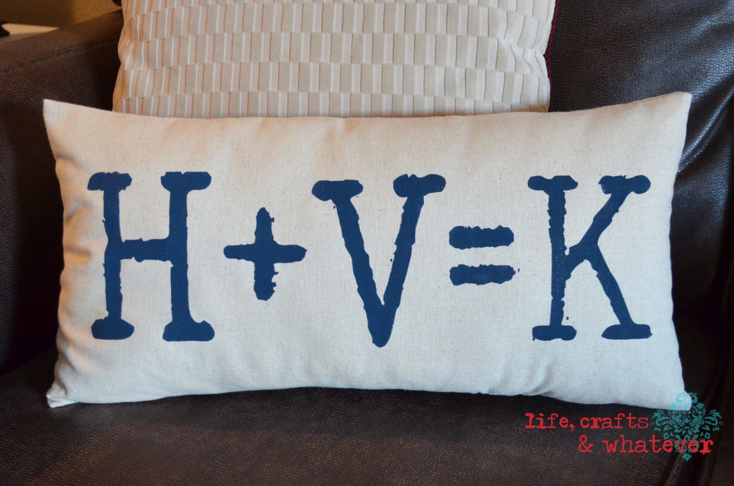 Personalized initial decorative pillow 12x22 with insert