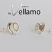 Sterling silver stud earrings with small teacups, gold rim and flowers, miniature porcelain, fashion stud earrings