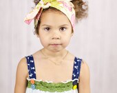 Hippie Head Wrap for Little Girls Cute Boho Photography Prop Head Tie On Headband in Poppy Pink