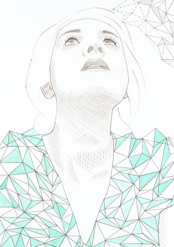 Original artwork // ink and watercolour sketch // A3 // your logic is fractured