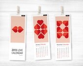 PDF printable SALE Calendar 2013 HEART : from original izzybizzy illustration