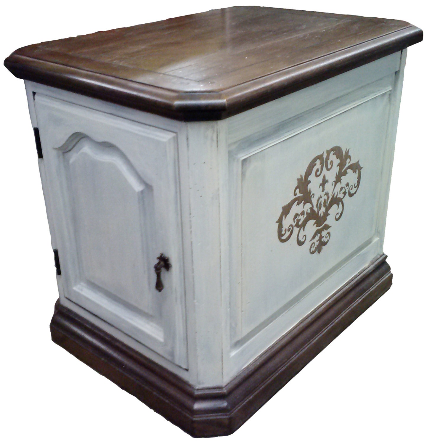 Solid Wood Shabby Chic Side Table