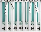 set of custom rail guards, bumperless crib bedding, pick your fabrics