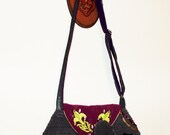 Elephant Purse Upcycled Messenger Bag Handmade Unique Gift Novelty Bag