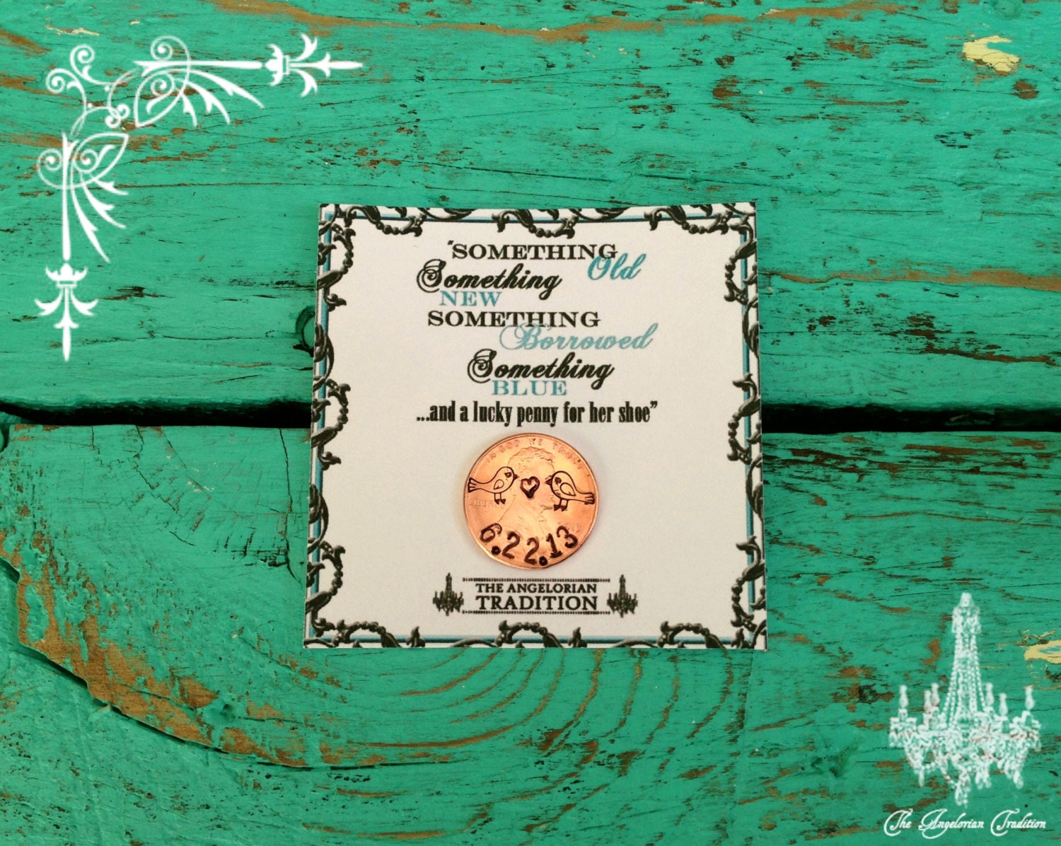 Bride's Custom Lucky Penny For Her Shoe American, British, Irish & Canadian Brides Other Countries May Be Available Upon Request