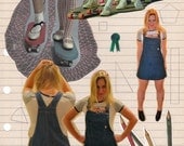 Adorable overall dress 90s denim a-line S