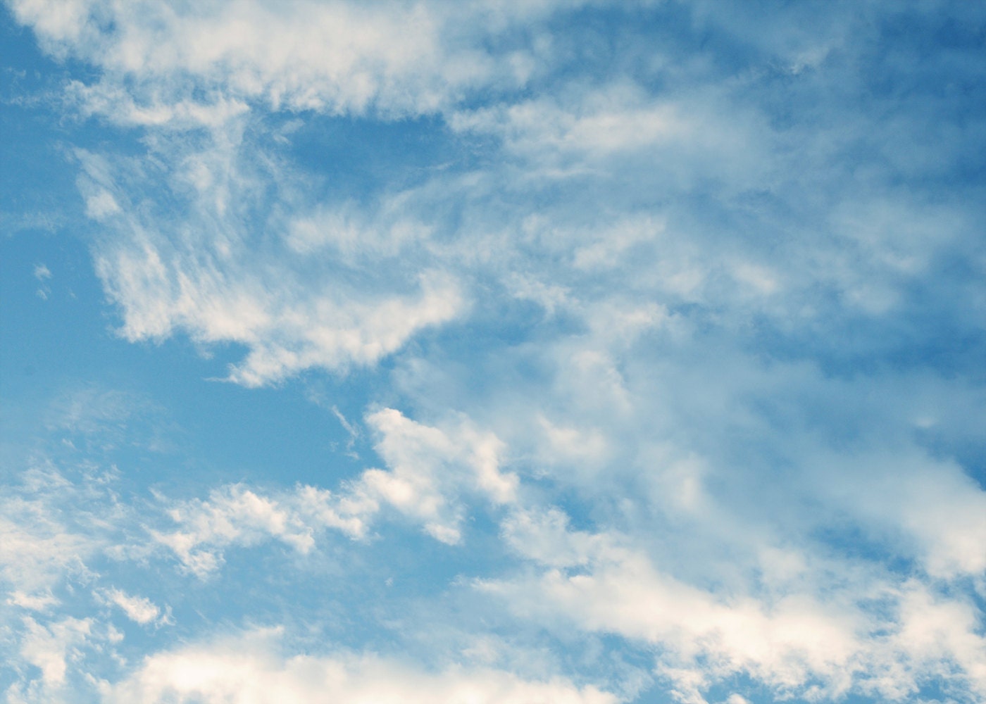 Cloud Photography, Nature Photograph, Dreamscape, Whimsical, Blue and White Home Decor 5 x 7 Fine Art Print