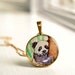 panda bear necklace, hand painted