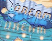 Dream Cloud - Cobalt Blue Window Word - Transparent Window Sun Catcher