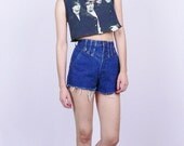 High Waisted Denim Cut Off Jean Shorts Small