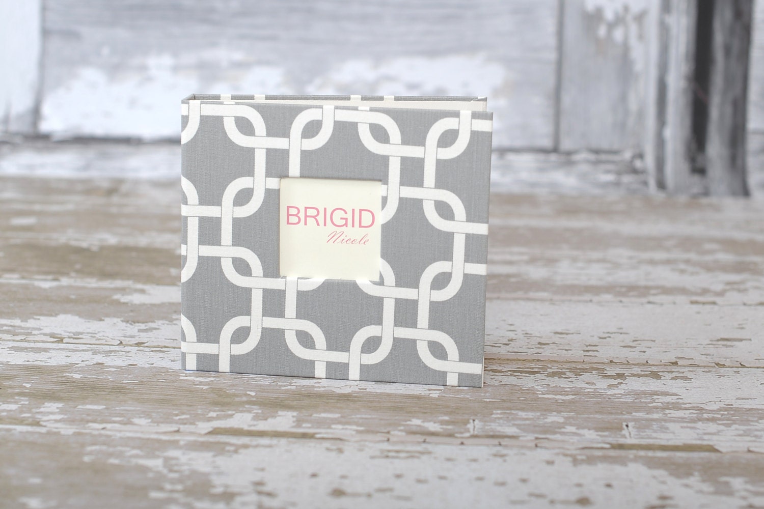 SHOP SALE...Baby Book...Grey Square...The Sweet Rhino