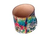Printed leather Cuff
