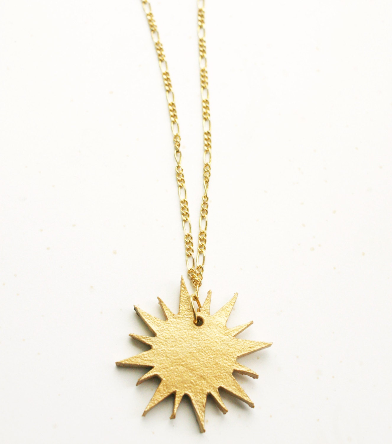 leather sun necklace