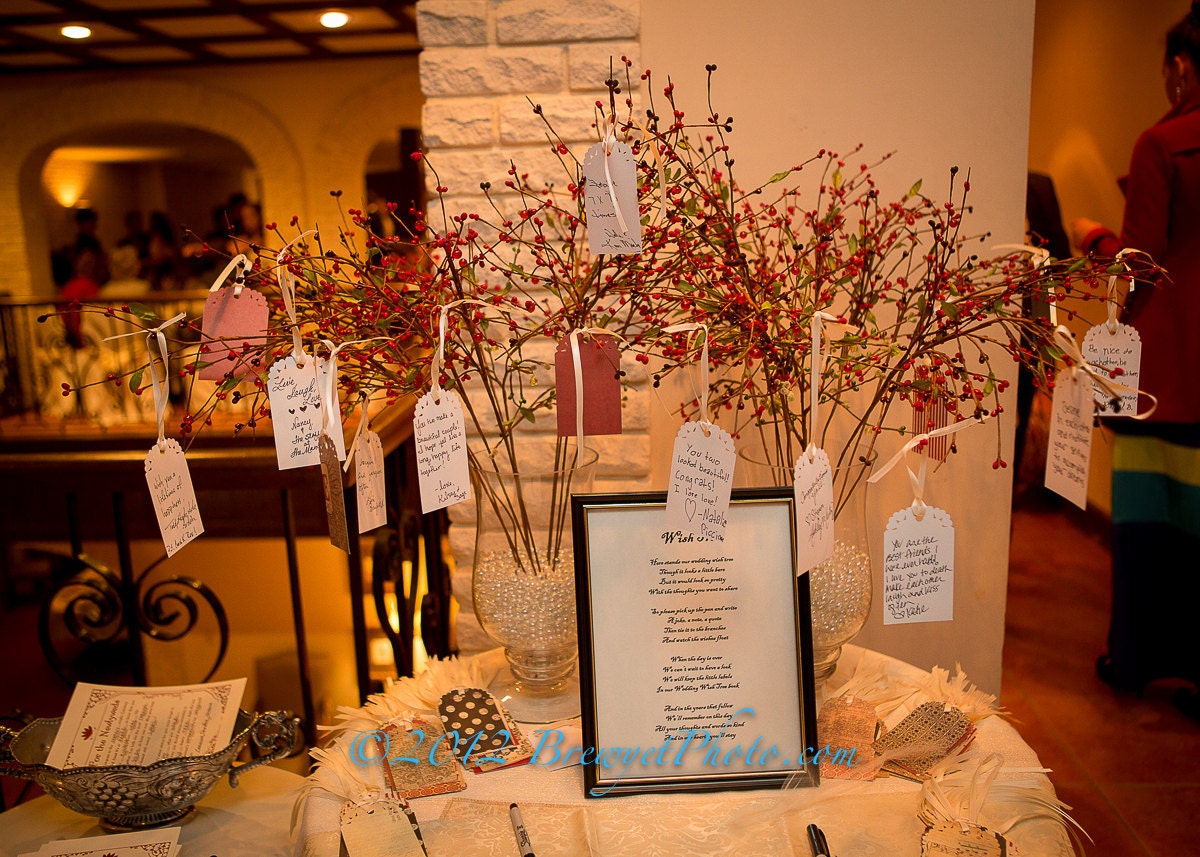 Wedding Guest Book Alternative LARGE WiSH TREE TAGS - Union Square Collection (Escort Card-Place Cards-Wedding Shower) set of 20
