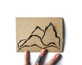 Hand Cut Blank Card: MOUNTAIN RANGE SLICES