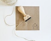 Personalized Wedding Stamp - custom stamp featuring a handdrawn lovebirds and your initials