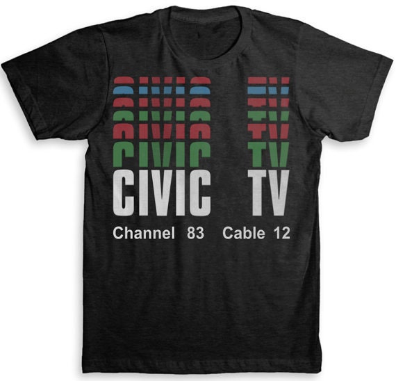 Videodrome (Civic TV) Movie T Shirt - Tri-Blend Vintage Fashion - Graphic Tees for Men & Women