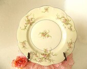 SALE Antique Haviland Rosalinde 1940s one dinner plate eight available pink roses floral elegant cottage shabby EXCELLENT gorgeous NY
