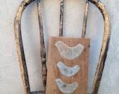 Punched Tin Bird Wall Hanging on Reclaimed Wood Children Decor Silver Doves