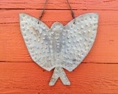 Tin Butterfly Wall Hanging Reclaimed Punched Tin Folk Art Children Decor