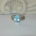 Blue topaz ring natural stone