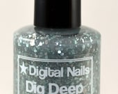 Dig Deep: a Digital Nails nail lacquer inspired by mining diamonds in Minecraft