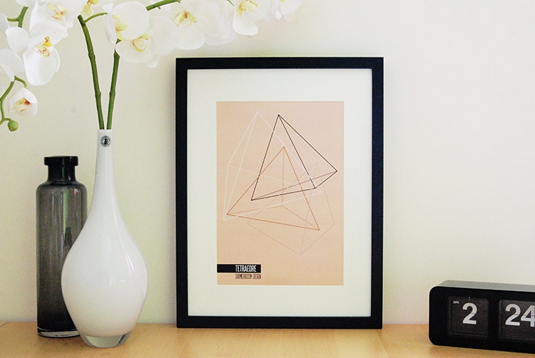 NEW // Geometric Print A4 1 Pale Pink