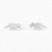 Triceratops Earrings. Laser Cut Acrylic Dinosaur Studs. Coloured Perspex.