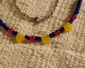 Primary Colors Glass Beaded Necklace