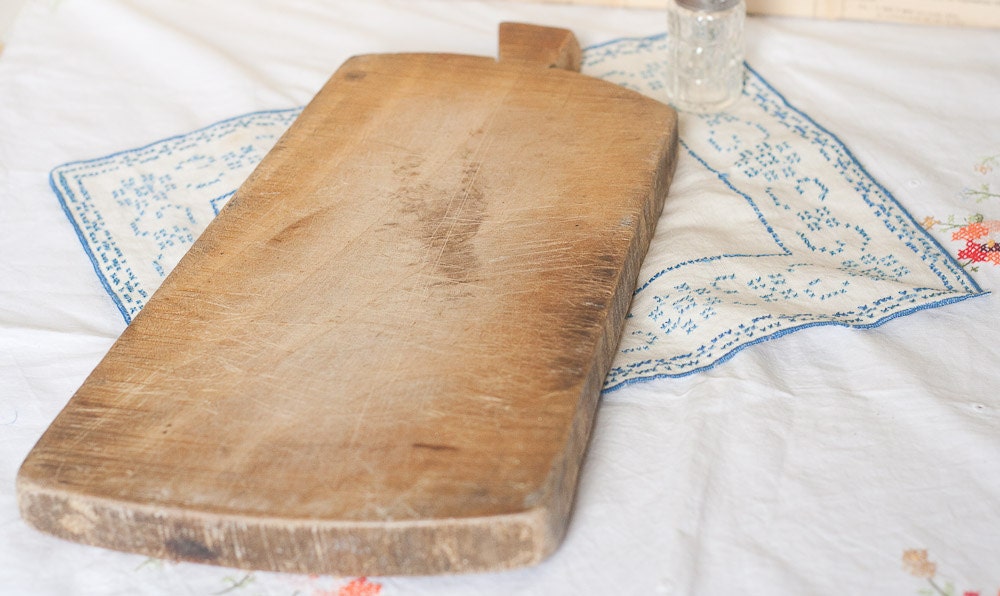Rustic French Vintage Wooden Cutting Board Farmhouse or Country Kitchen Decor