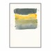 Watercolor Abstract Painting Original Black Yellow Grey Colors Storm Seascape Modern Art  21x14.8cm / 81/4"x57/8"