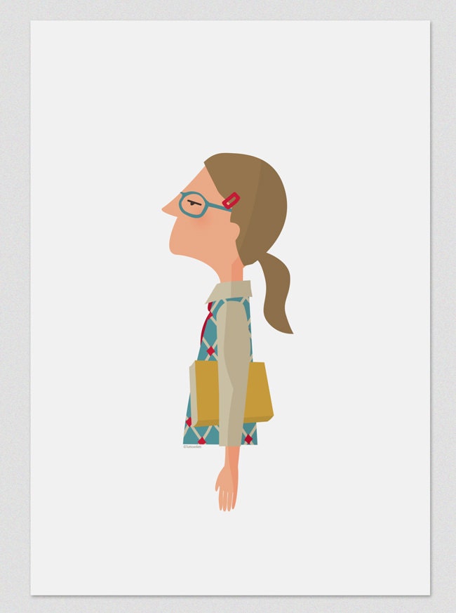 Illustration. Reader Blond