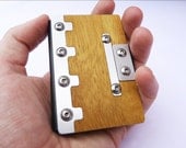 Card Wallet - Machined metal and Wood