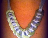 PERSONALIZED-Eternal 12-Industrial Style Washer Necklace with Lilac Ribbon Industrial washers & clasp necklace antiqued metal hardware