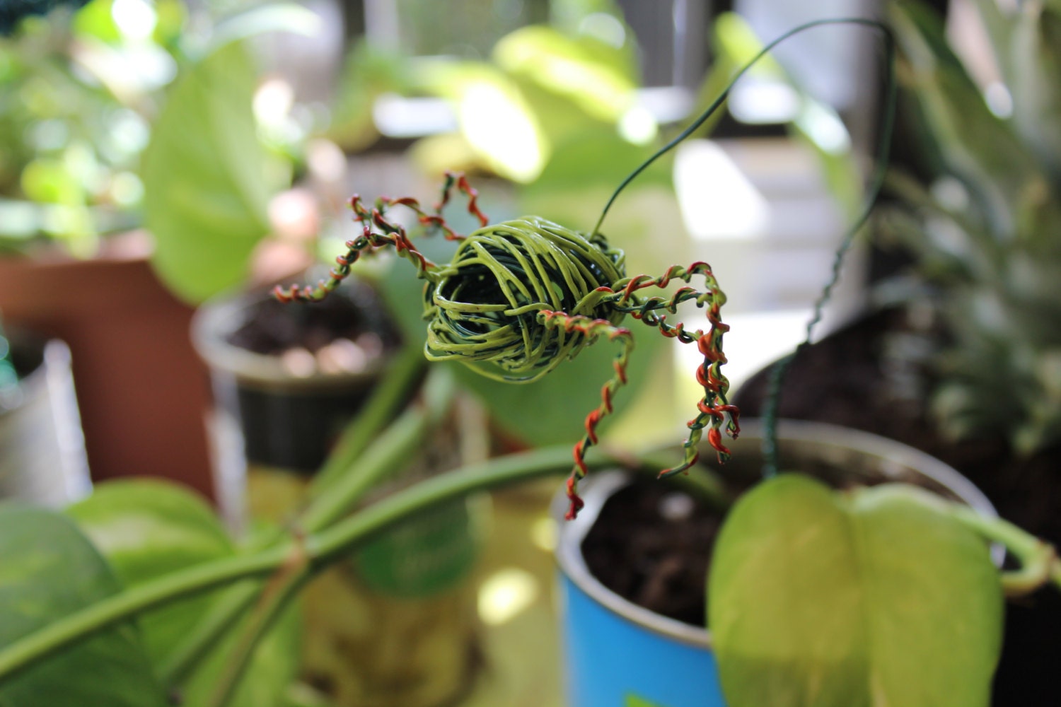 Wire Spider Garden Stake