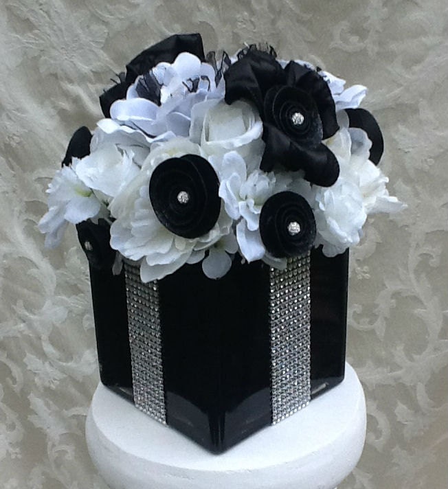 Silk Floral Gift Box Centerpiece Bling and Lace for Wedding Bridal Shower Sweet Sixteen Custom Made