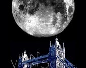 London Tower Bridge England Great Britain 8 x 10 print A4 poster Wall Art Home Decor Office digital illustration photography Vernon Sullivan