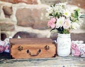 One Pint Size Shabby Chic Painted and Distressed Mason Jar - color of your choice