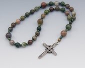 Jasper Christian Prayer Beads, Protestant, Anglican, Episcopal, Methodist, Gift Box Included
