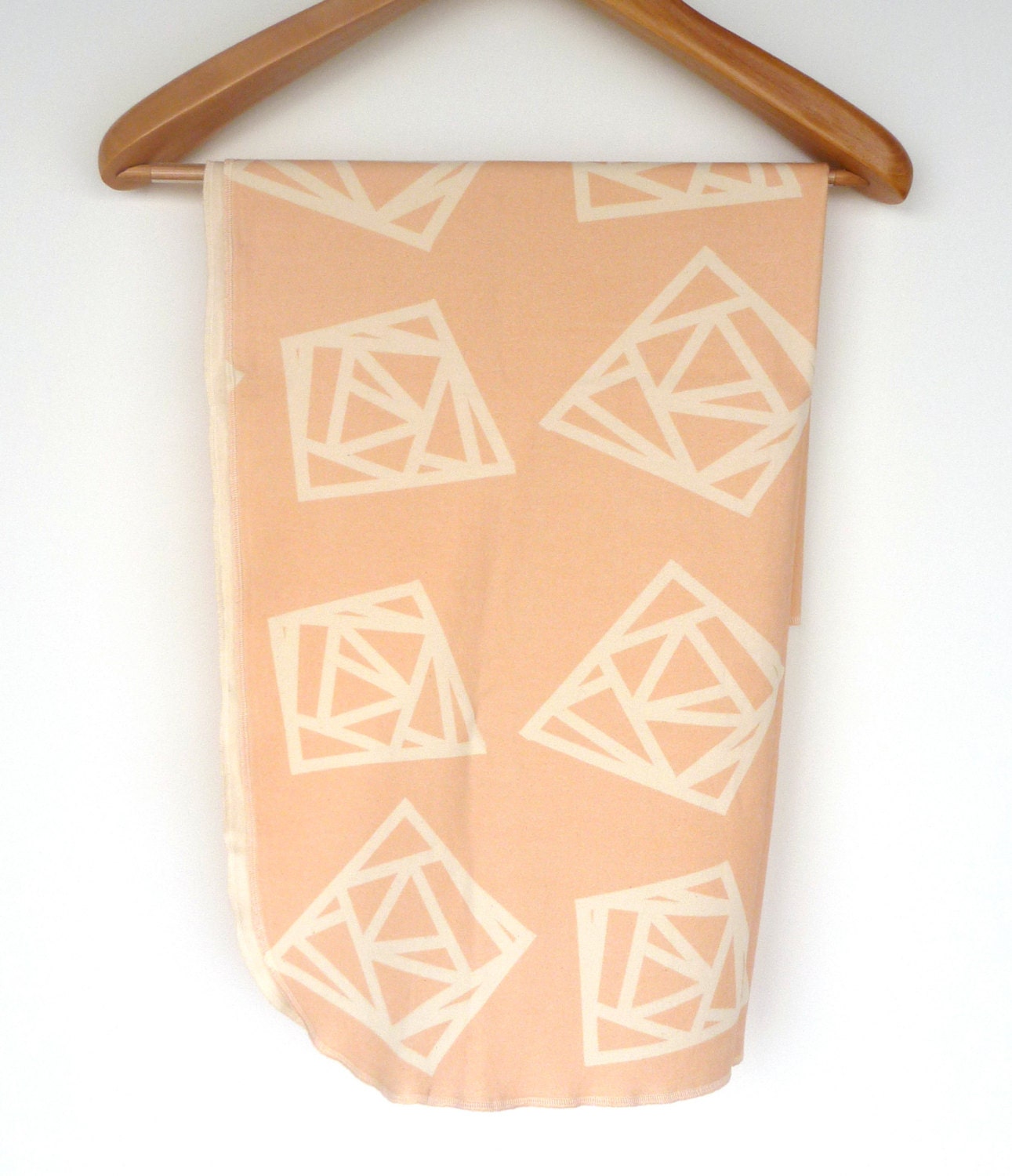 ORGANIC Baby Peach Facet Jersey Swaddle Blanket Large